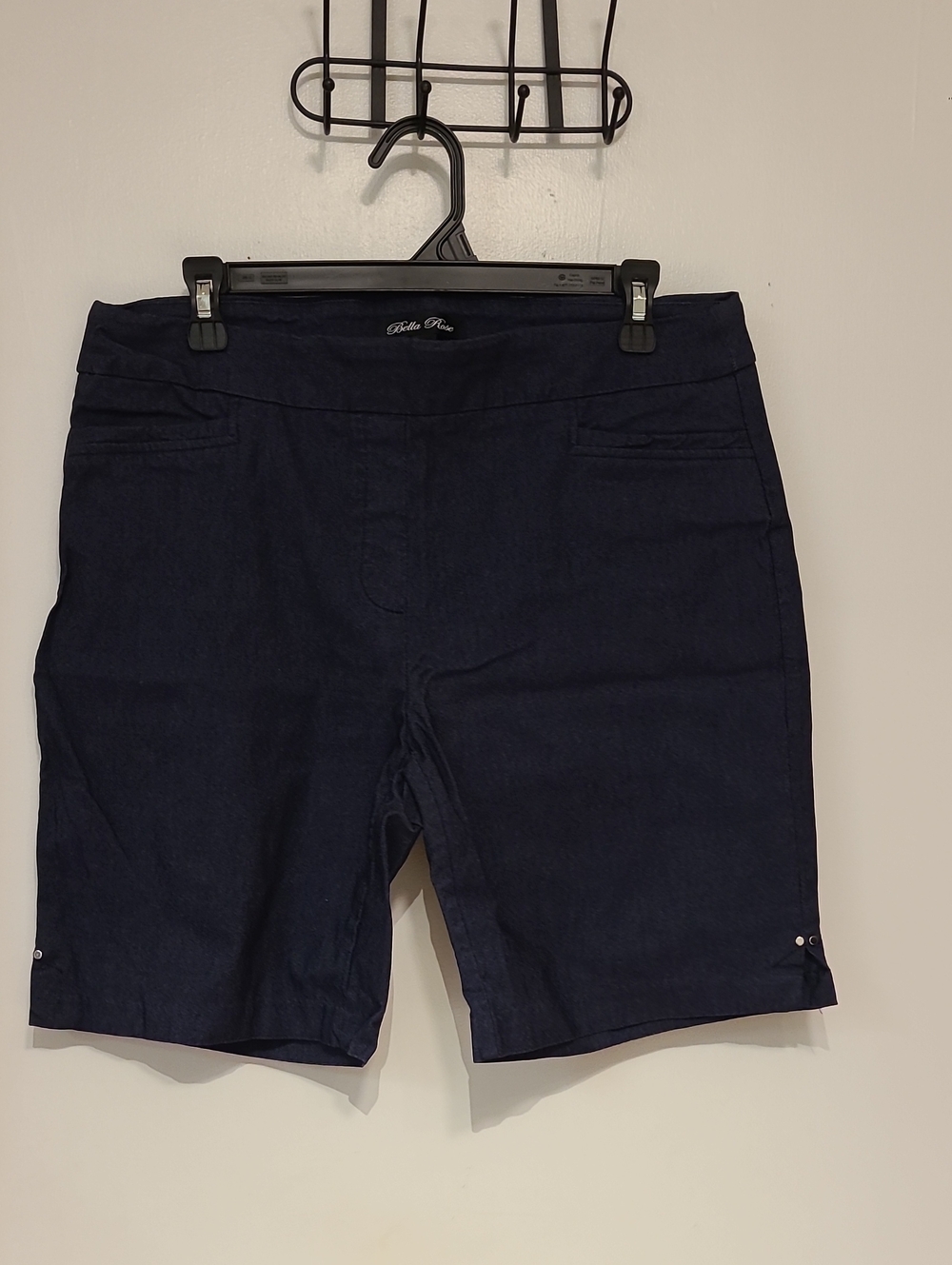 Bella Rose Navy Bermuda Shorts